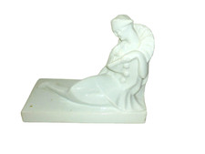 Craquelé signé GENVANE colombine art deco.