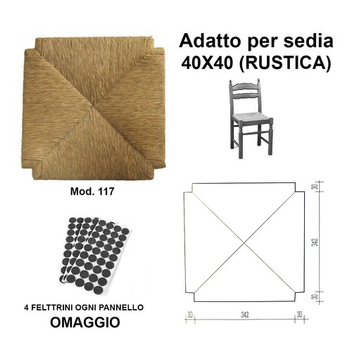 Set sièges paille - de, en