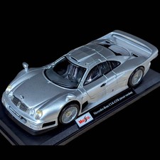 1:18 Maisto - Mercedes-Benz CLK-GTR (version rue) Argent (TOUT NEUF) 1/18