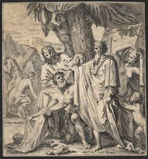 1680 Original Engraving Moses Exodus from Egypt Bible Old Testament