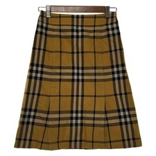 Auth Burberry Blue Label - Dark yellow Dark Navy Multi Women's Skirt