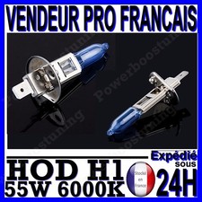 AMPOULE PLASMA HOD H1 55W LAMPE HALOGENE FEU EFFET XENON BLANC BLANCHE 6000K 12V