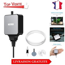 Bulleur Aquarium Compact avec Pierre à Bulles - Idéal pour Aquariums Nano