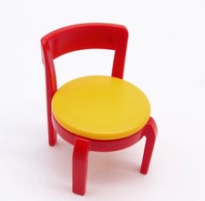 Playmobil red and yellow round chair