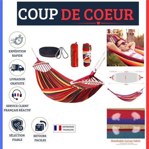 Hospaop hamac double coton - hamac, en