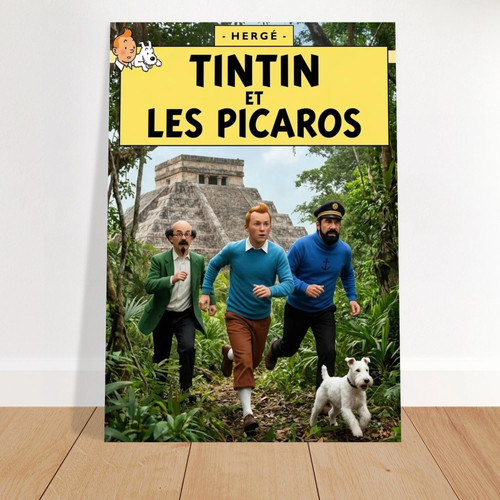 Vintage poster tintin les - "tintin,