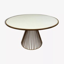 Table de salle à manger en acier dans l'esprit de Warren Platner pour Knoll