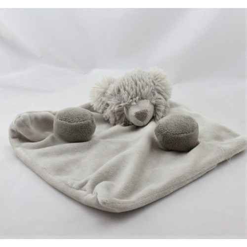 Doudou plat ours gris - , oscar
