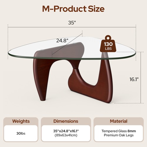 Noguchi style glass coffee - noguchi,