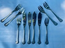 Lot 10 Couzon  Forks  6 3/4” And Spreader Knifes 8 1/2” 18/10 Stainless Flatware