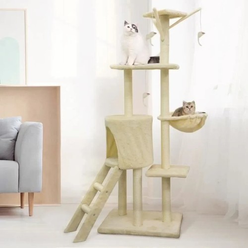 Arbre chat beige géant - beige, 3