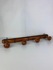 Antique Imitation Bamboo Waxed Wood Wall Coat Rack 