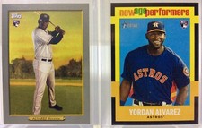 2020 Topps Turkey Red #TR-37 & Heritage #NAP-2 YORDAN ALVAREZ Rookie RC Lot (2)