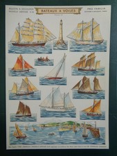 PRO FAMILIA Sailing Boats Board H. Bouquet Cutting Subjects