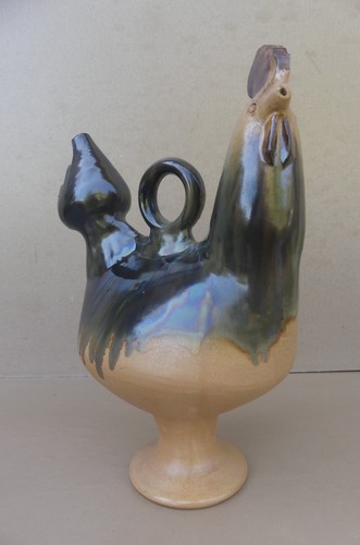 Pichet coq zoomorphe ancien - coq,