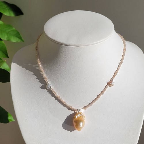 Collier argent perle baroque - perle,
