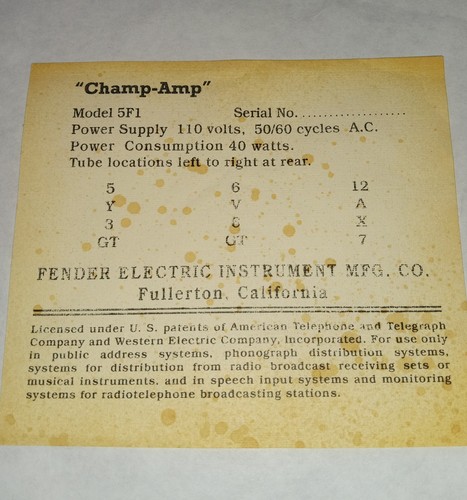 Fender champ amp - champ-amp, aged