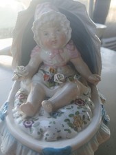 porcelain antique rare baby crib