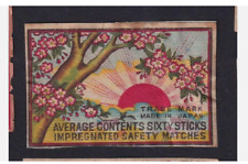 Ancienne étiquette   allumettes Japon    BN174242 Arbre Fleur Average 60
