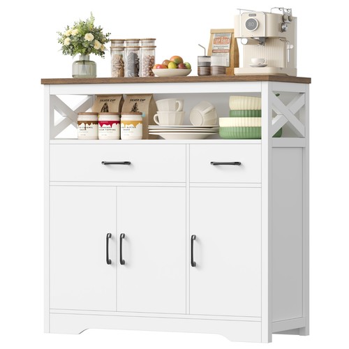 Buffet cuisine blanc - buffet,