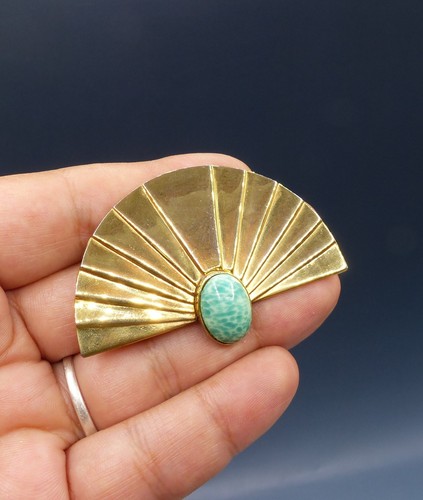 Broche argent vermeil signé - broche,