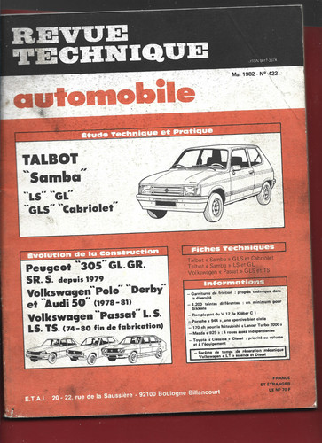 Revue technique automobile - revue,