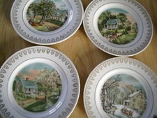 o 4 ASSIETTES  de COLLECTION " LES QUATRE SAISONS"  1942   AUTRICHE
