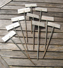 10 Piquets porte Etiquette