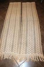 paire de  rideau ancien beige