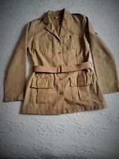 Veste esprit saharienne  , vintage, beige kaki - Taille 38-