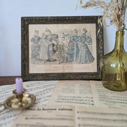 Cadre ancien journal - ancien, des