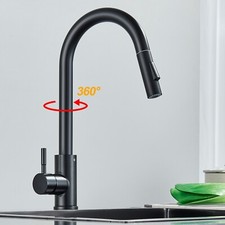Robinet de Cuisine Robinet d'Évier Douchette Extensible Mitigeur Rotatif 360° FR