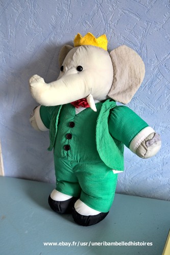 Peluche doudou babar toile - doudou,