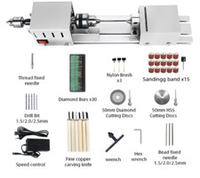 Mini Scie circulaire banc de coupe tour a bois métaux Polisseuse + accessoires