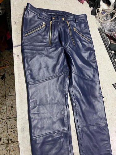 Pantalon cuir motard - pantalon,