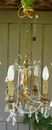 Lustre pampilles cristal - lustre,