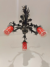 DAUM NANCY: WROUGHT IRON CHANDELIER - 1900-1920 / Art Nouveau / Art Deco