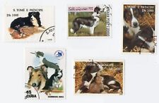 BORDER COLLIE COLLECTION OF VINTAGE DOG POSTAGE STAMPS