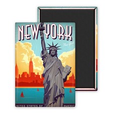 New York Retro Vintage-Magnet Frigo 54x78mm personnalisé