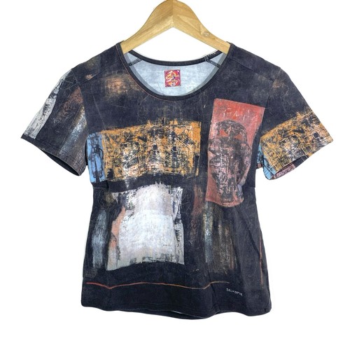 Top stretch graphique cyber - top,