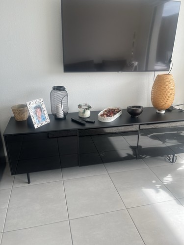 Meuble buffet bas noir - meuble, /