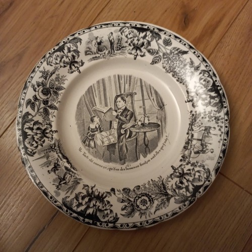 Assiette faience creil - assiette,