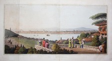 Vue Panoramique D'Istanbul Constantinople Turquie Mayer Aquatinta Gravure
