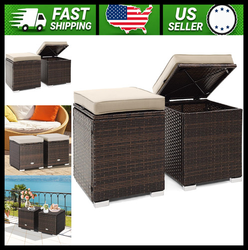 Tangkula piece patio ottoman - 2-piece,