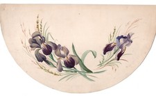 projet éventail aux Iris -