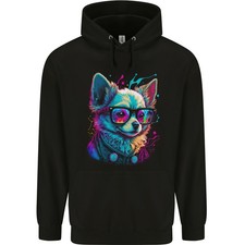 Un Mignon Chihuahua Avec Lunettes Chien Hommes 80% Coton Capuche