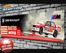 BMW e30 M3 Bastos Rally Car Banner for Garage, Workshop, Showroom etc LARGE