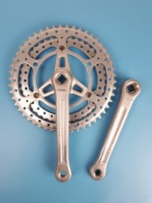 Pédalier double Stronglight 50/42 en aluminium vélo vintage 14x1.25 1970s France