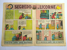 RARE 1947 TINTIN First Color Appearance O PAPAGAIO BD Portuguese Magazine #624