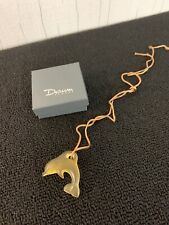 Daum Crystal Yellow Dolphin Necklace